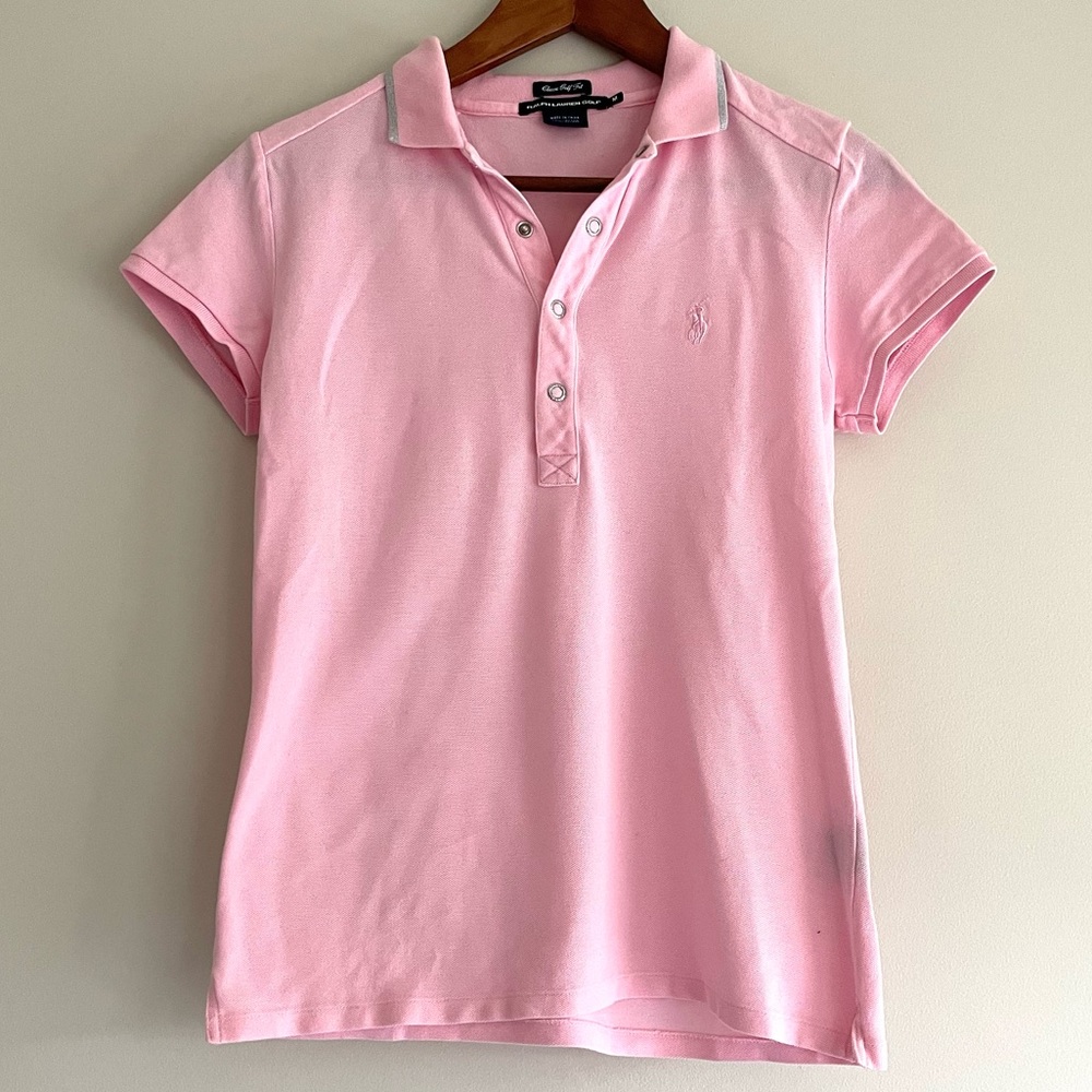 Ralph Lauren Golf Pink Short Sleeve Polo Shirt